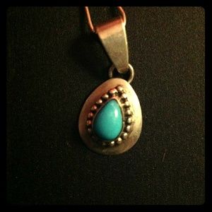 Tourqouis silver native pendant